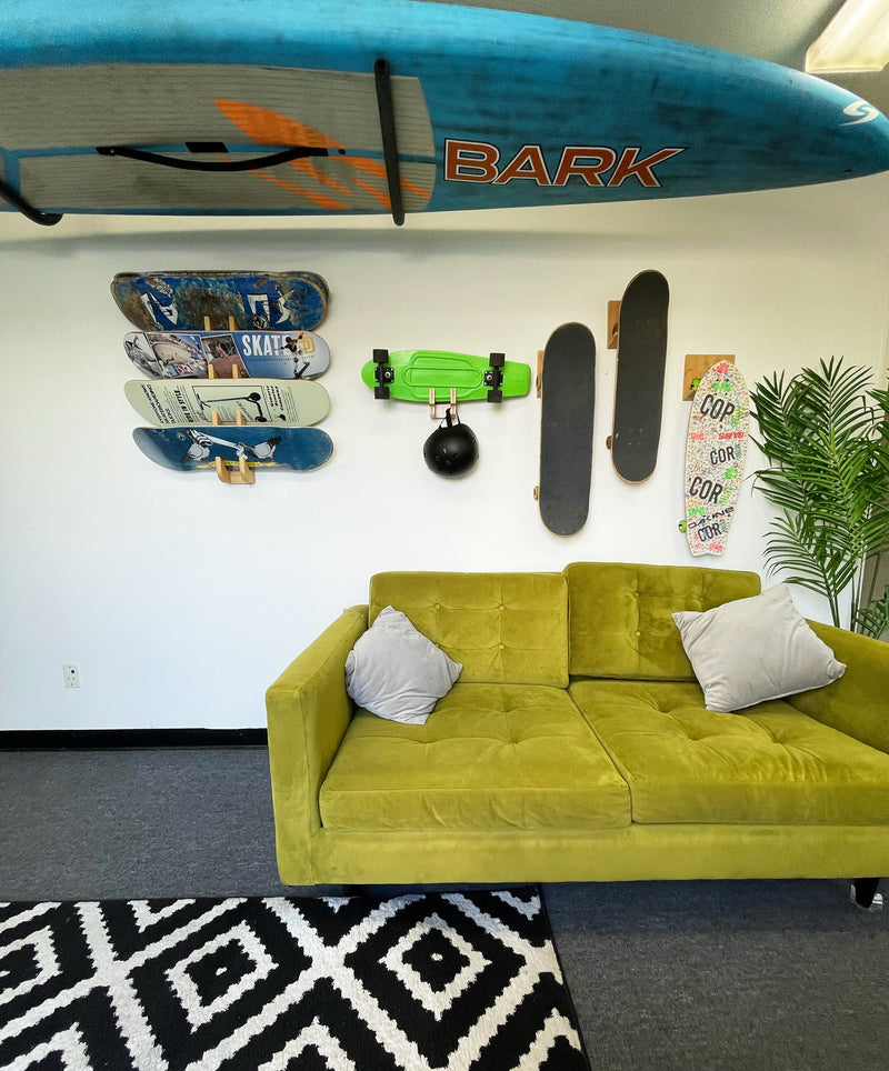 Load image into Gallery viewer, Bamboo Skate & Snowboard Wall Rack