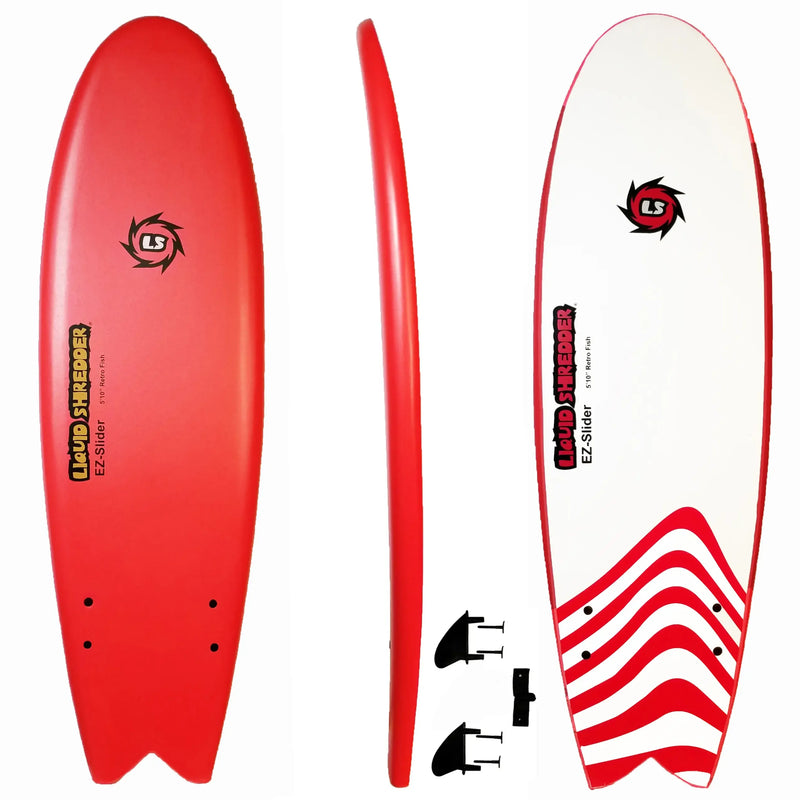 Load image into Gallery viewer, EZ Slider Retro Fish 5'10" Soft Top Surfboard