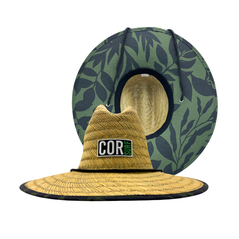 Load image into Gallery viewer, Straw Beach Lifeguard Sun Hat - Kona Green