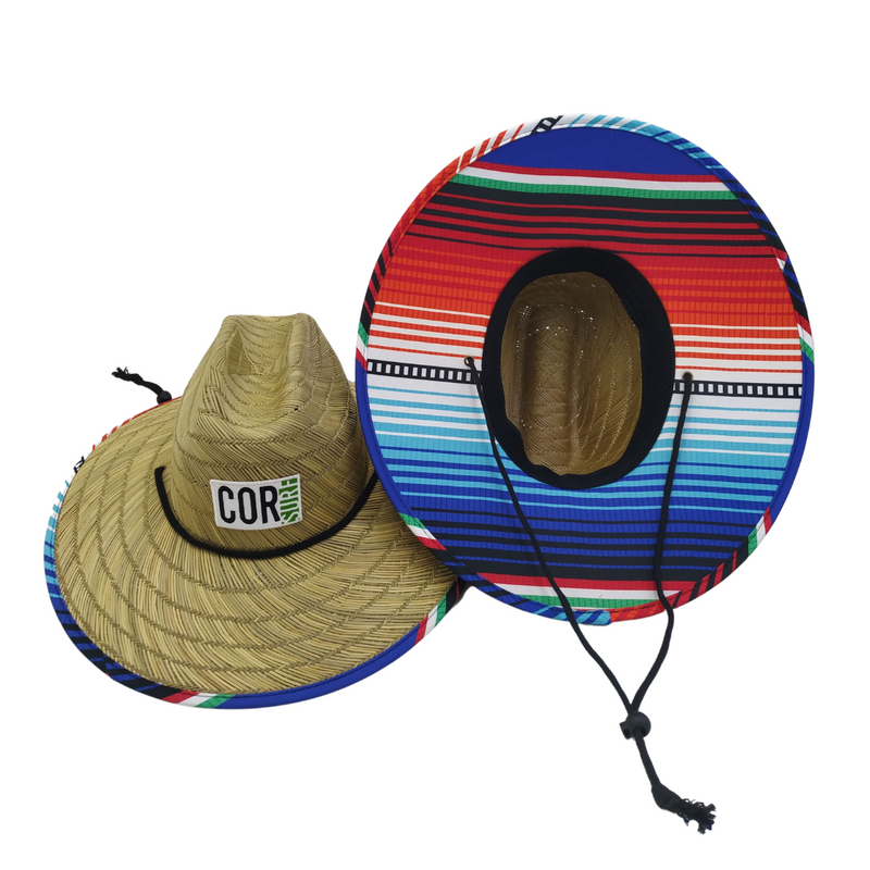 Load image into Gallery viewer, Straw Lifeguard Sun Beach Hats for Adults - Sarape