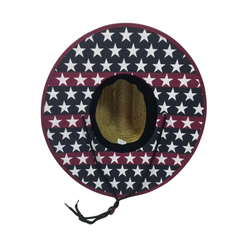 Load image into Gallery viewer, Straw Lifeguard Sun Hats for Adults - Patriotic