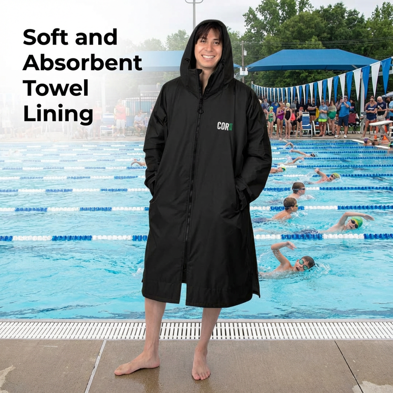 Load image into Gallery viewer, Waterproof Swim Parka | XS-XL (Black)