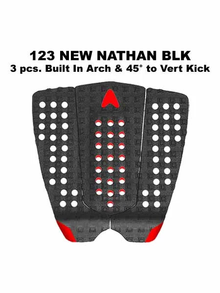 Nathan Fletcher 3-Piece High-Performance Surfboard Traction Pad