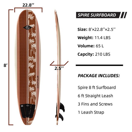 Spire 8 ft Soft Top Surfboard