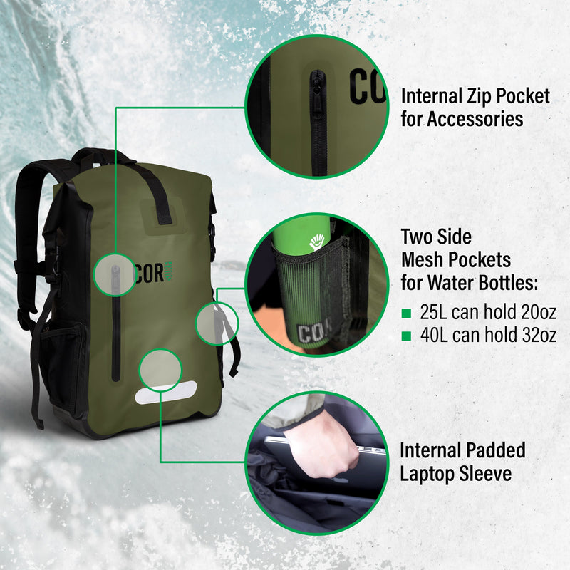 Load image into Gallery viewer, 25L Waterproof Dry Backpack
