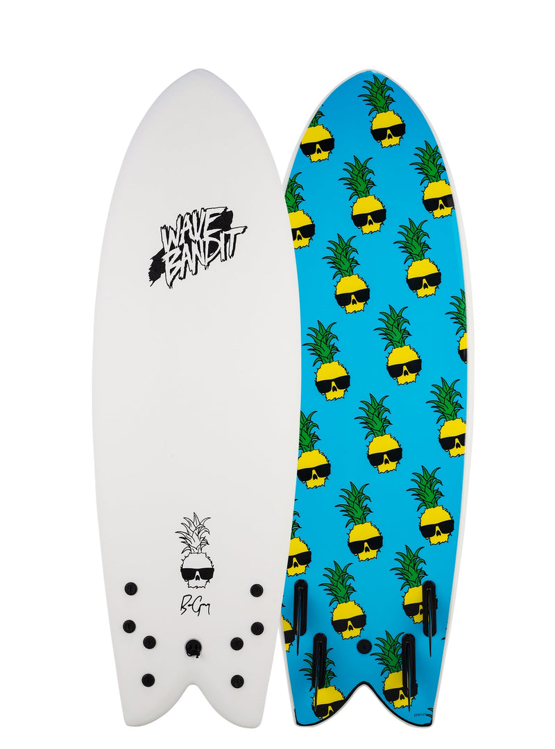 Load image into Gallery viewer, Retro Fish x Ben Gravy (5'8"Quad)
