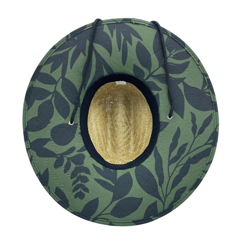 Load image into Gallery viewer, Straw Beach Lifeguard Sun Hat - Kona Green
