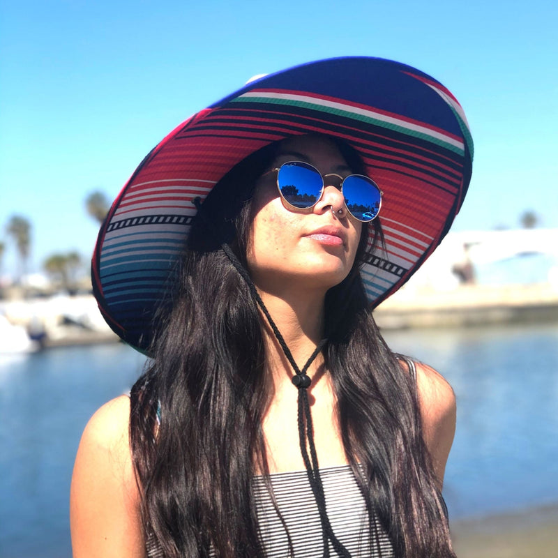 Load image into Gallery viewer, Straw Lifeguard Sun Beach Hats for Adults - Sarape
