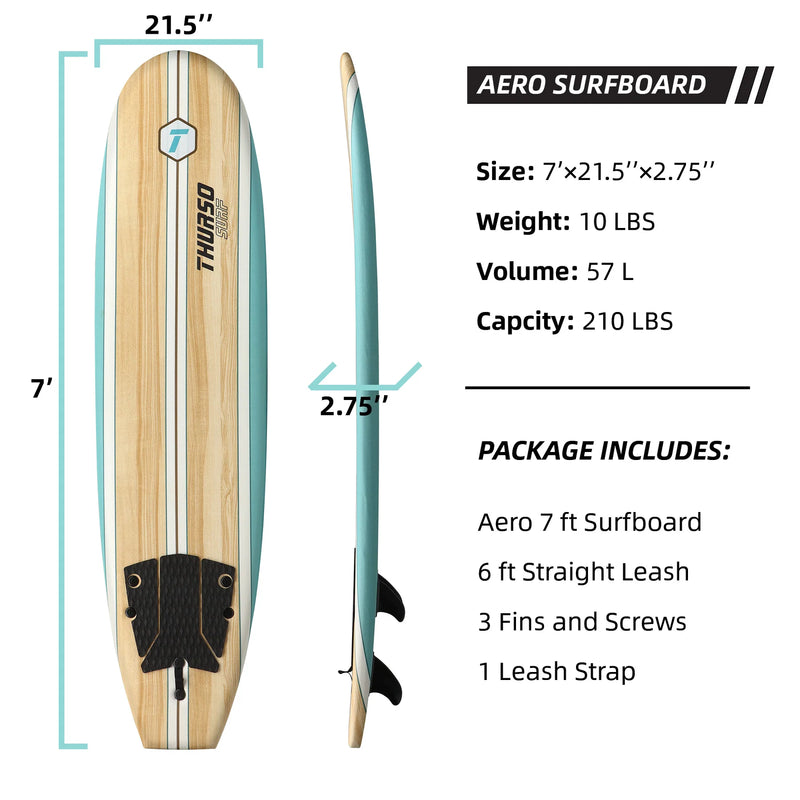 Load image into Gallery viewer, Aero 7 ft Soft Top Surfboard
